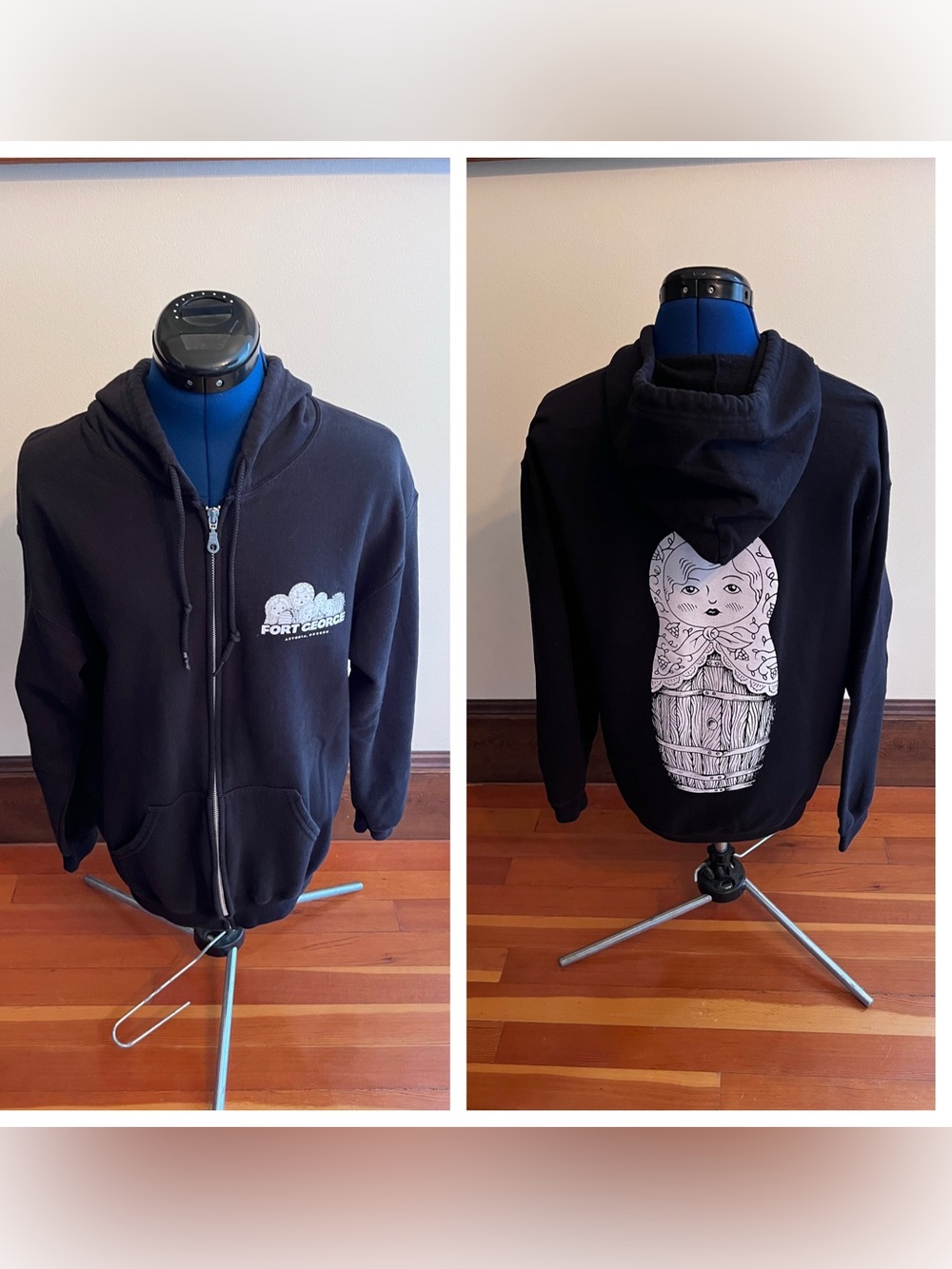 Fort George Brewery Matryoshka Stout Zip Up Hoodie M